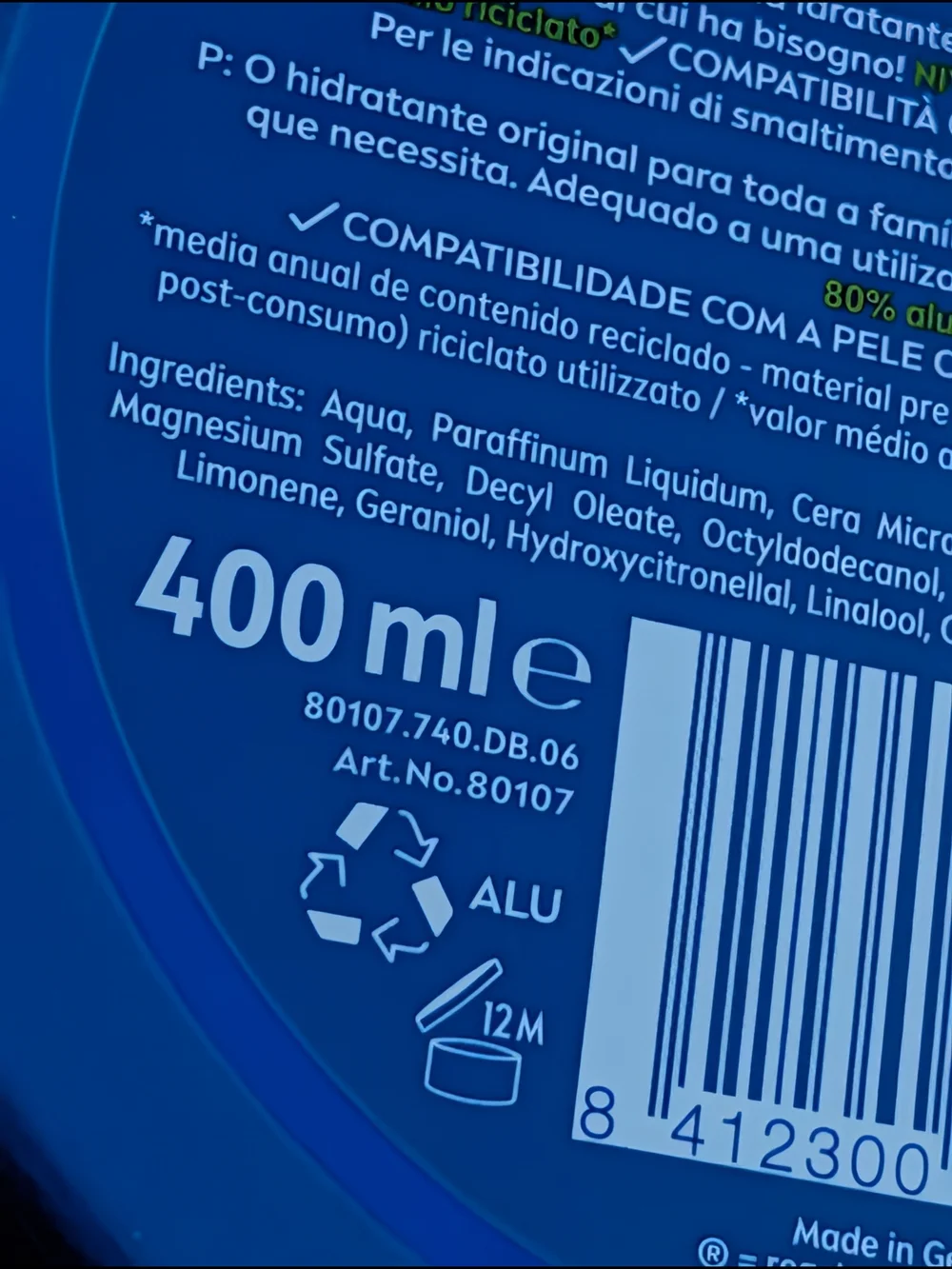 Nivea Creme Moisturizing Tin